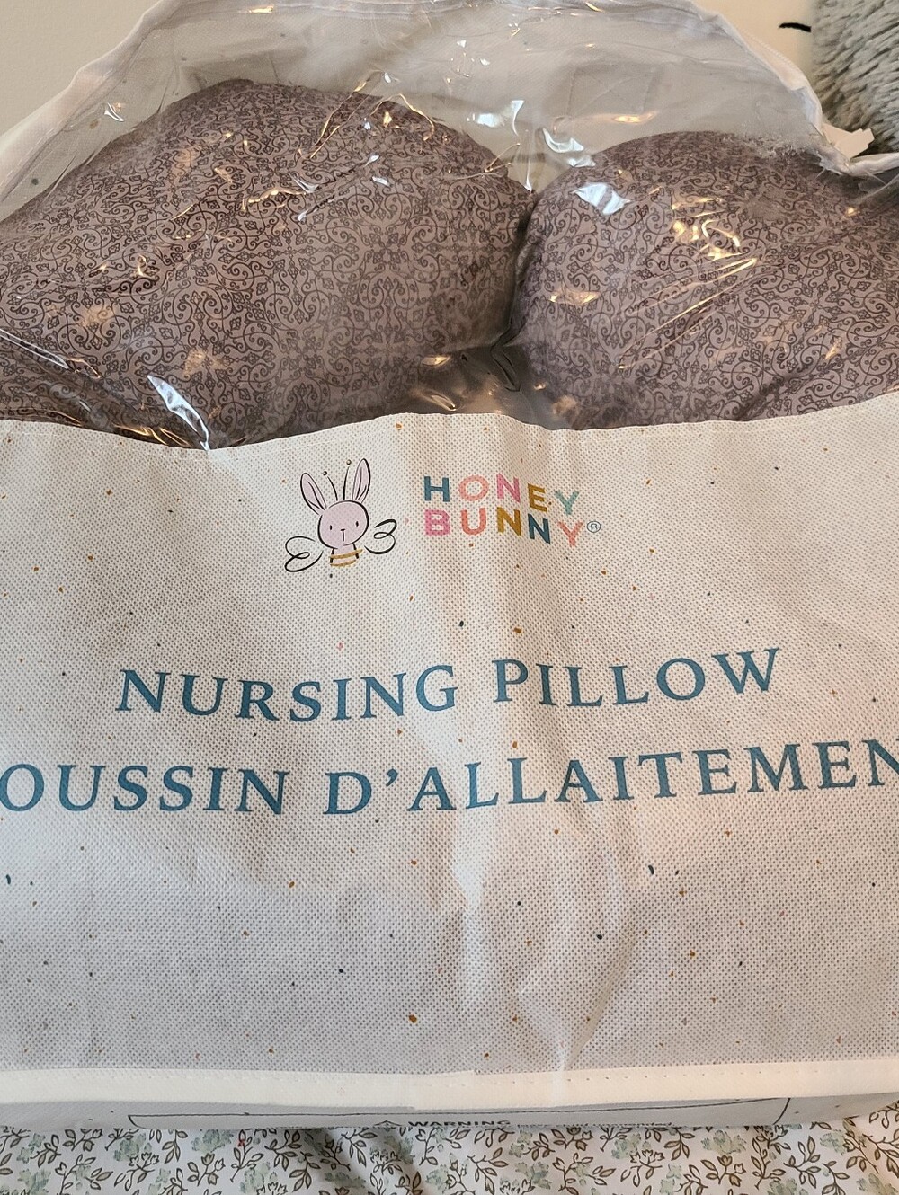 Nursing Pillow in Taupe Pattern